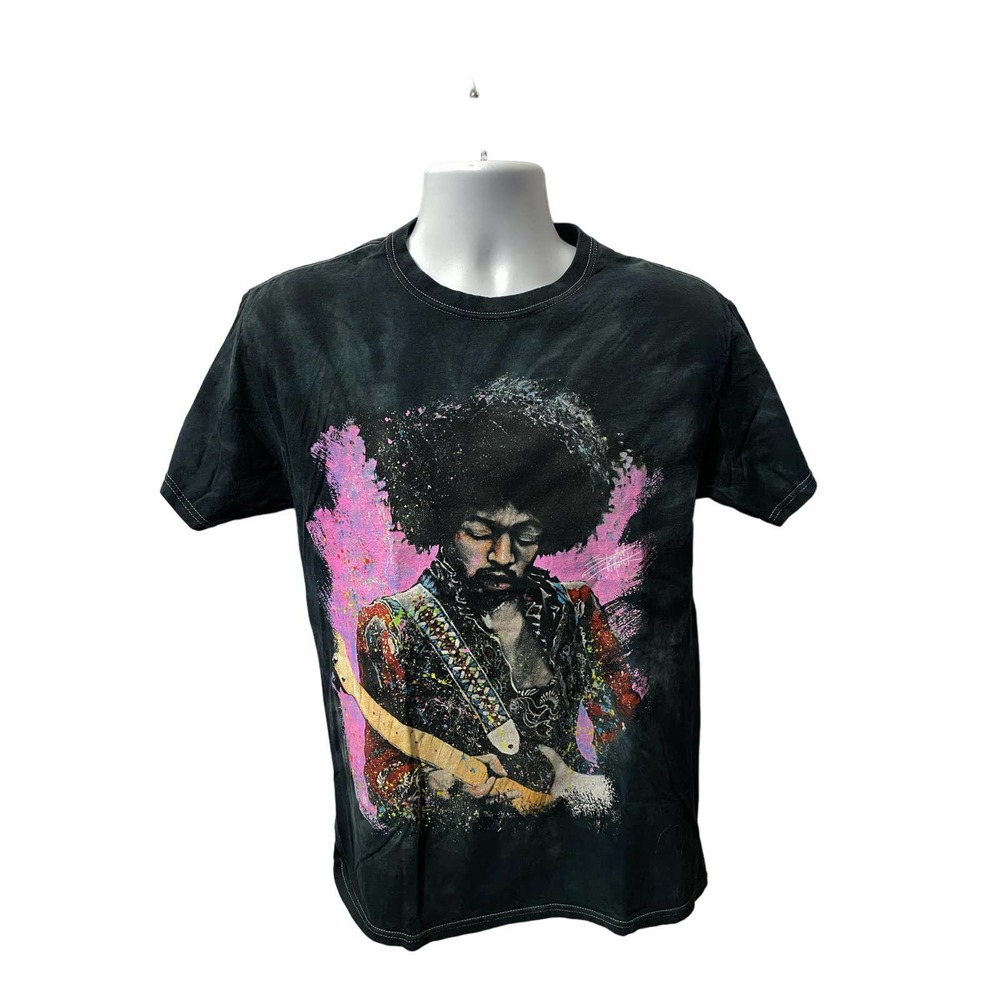 Jimi Hendrix Official Stephen Fishwick Icons GDA Black T-Shirt Size Medium